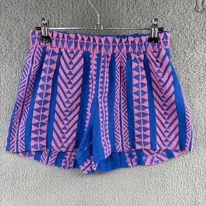 Devotion Twins Fourní Embroidered Cotton Shorts Pink Blue XS NWT